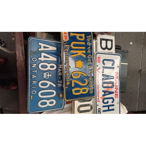 748 - Good Collection of Vehicle Number Plates mainly American (17)