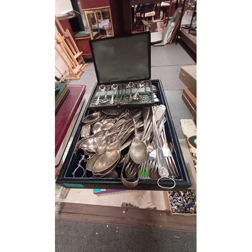 751 - Good mixed lot of Antique Silver Plate Cutlery