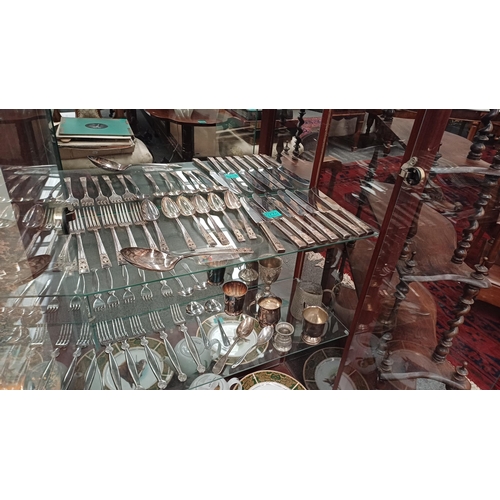 775 - Two Shelves of Silver Plated Cutlery