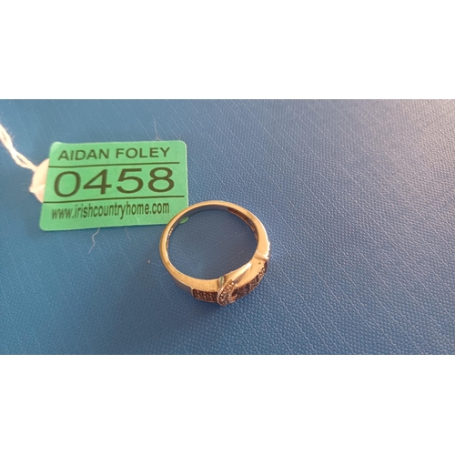 458 - Silver Buckle Ring (Size U)