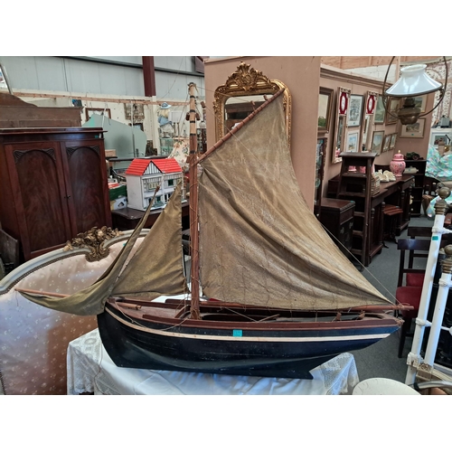 375 - Wonderful Model of a Currach - used as a Display in a Galway Pub (180cm Long)