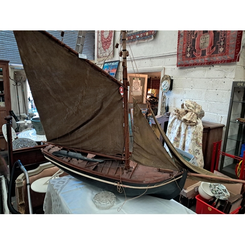 375 - Wonderful Model of a Currach - used as a Display in a Galway Pub (180cm Long)