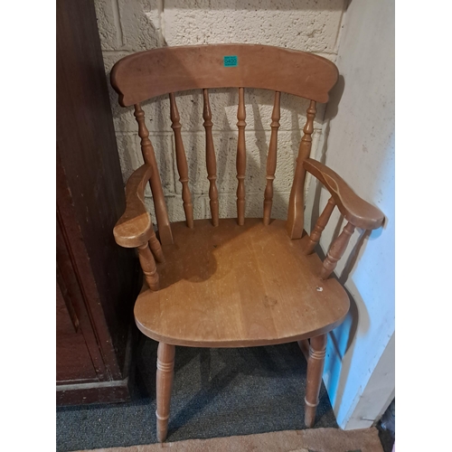 400 - Pair of Pine Armchairs