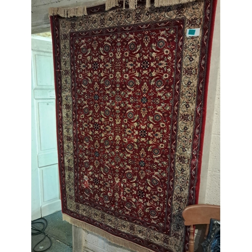 402 - Kashmir Red Ground all over Floral Design Rug