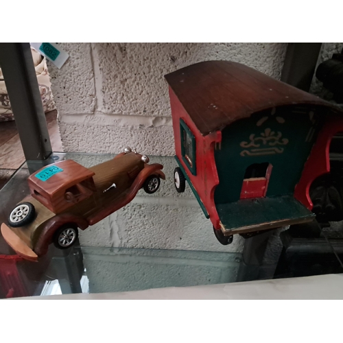 419 - Model Wooden Toy Car and a similar Gypsy Caravan