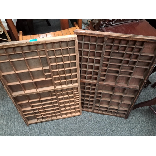 1078 - Two old Pine Printer's Trays