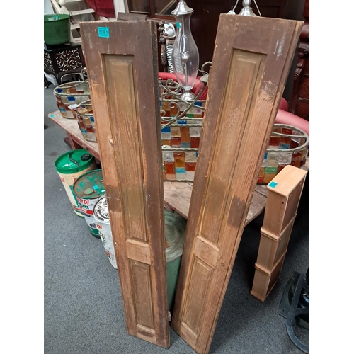 1081 - Pair of Antique Pine Shutters