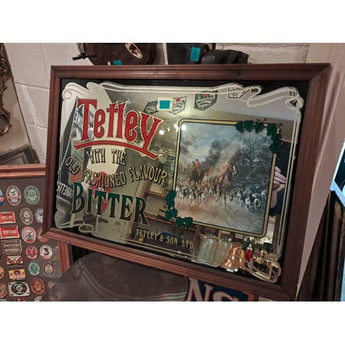 918 - Tetley Old Fashioned Bitter Pub Mirror (88cm x 63cm)