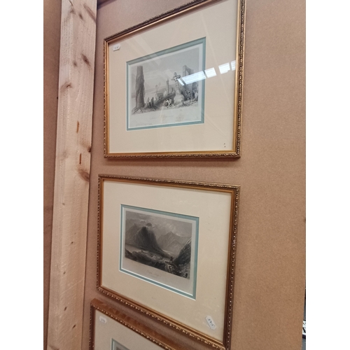 104 - Set of 4 Bartlett Prints of Ireland in good Gilt Frames