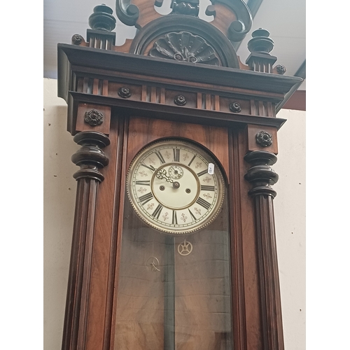 148 - Edwardian Double Weight Vienna Wall Clock