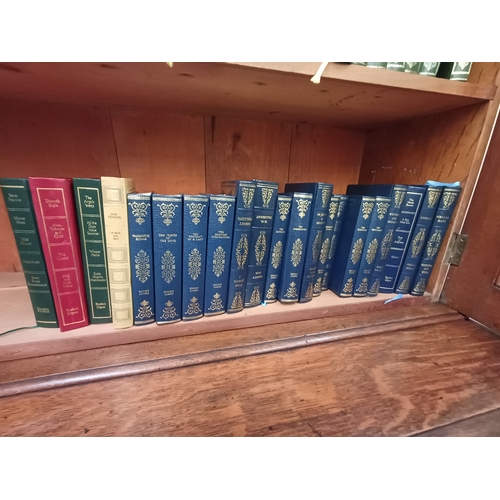 152 - The Complete Works of Charles Dickens (35 Volumes) and others on bottom shelf