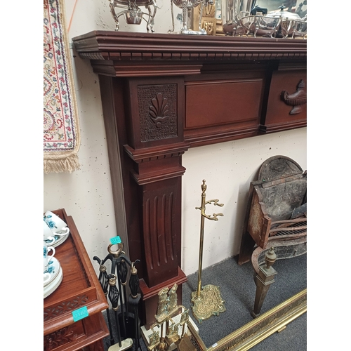 158 - Mahogany Fire Surround - very good quality (198cm x 128cm)