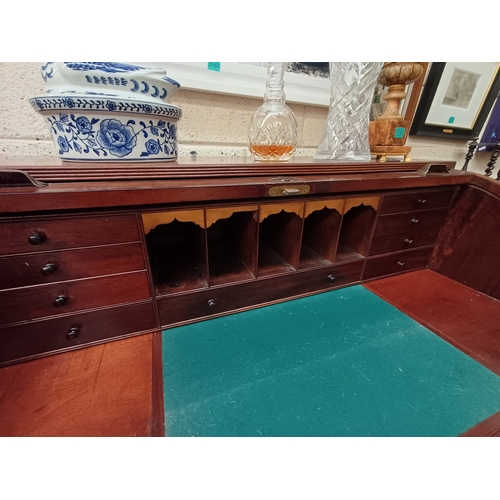 182 - Victorian Mahogany Cylinder Bureau