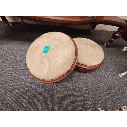 202 - Pair of Victorian Walnut Foot Stools