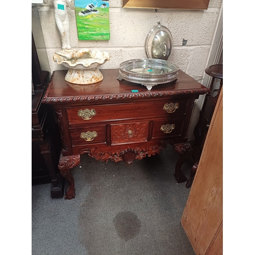 26 - Mahogany Chest of Drawers in Chippendale Style (92cm x 80cm x 46cm)