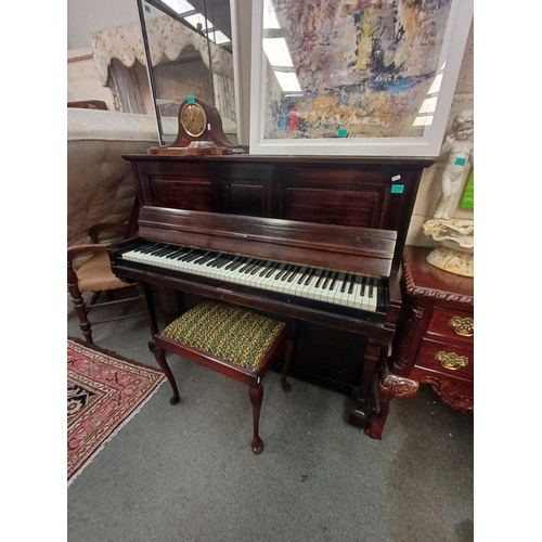 29 - Chappell & Co. Upright Piano in Mahogany Case with Stool