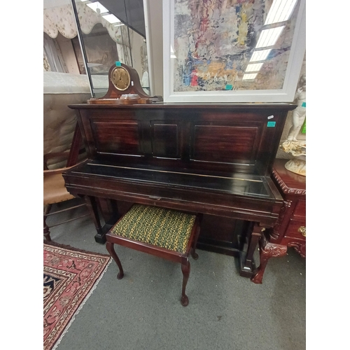 29 - Chappell & Co. Upright Piano in Mahogany Case with Stool