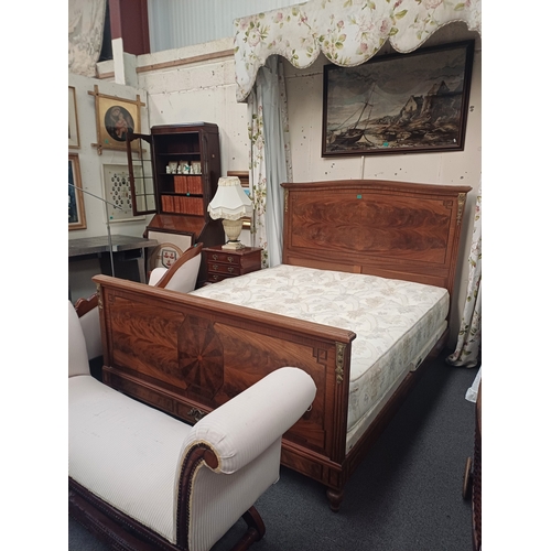 42 - Early 20th Century French Mahogany Bed - complete in very good condition with matress ( small rip to... 