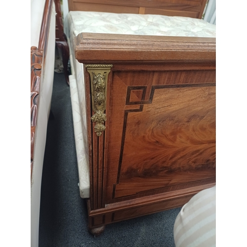 42 - Early 20th Century French Mahogany Bed - complete in very good condition with matress ( small rip to... 