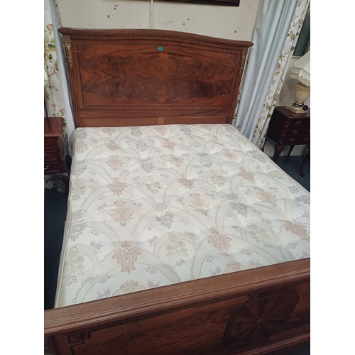 42 - Early 20th Century French Mahogany Bed - complete in very good condition with matress ( small rip to... 