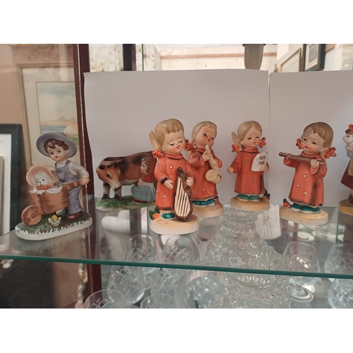 62 - Collection of Hummel Style Pottery Figures including 