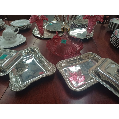 281 - Two Silver Plated Vegetable Dishes