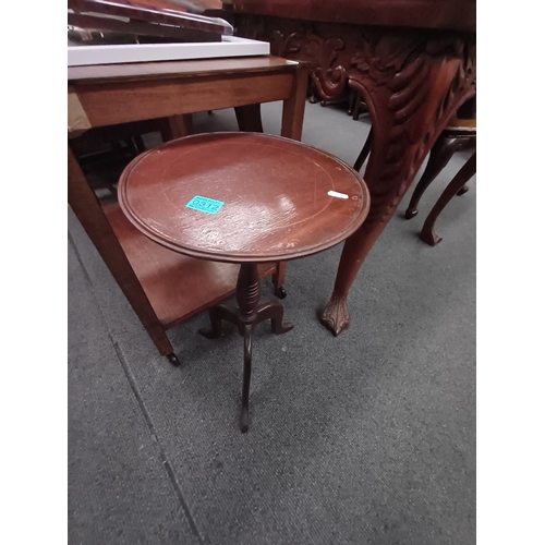 312 - Inlaid Mahogany Wine Table and a Hostess Trolley