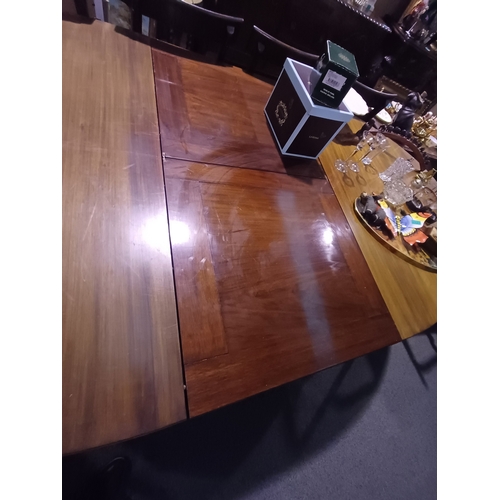 324 - Edwardian Oval End Mahogany Dining Table with Centre Leaf (seats 8)