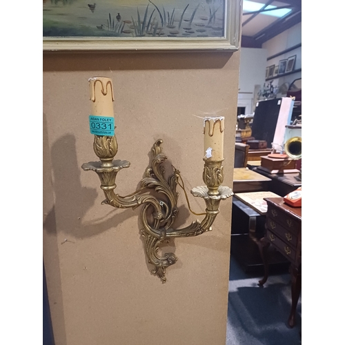 331 - Set of 4 Bronze Wall Lights