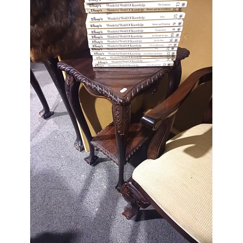 356 - Mahogany Armchair in Georgian Style together with a Mahogany Lamp Table