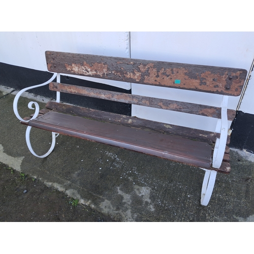 9 - Wrought Iron Garden Seat (needs repair)