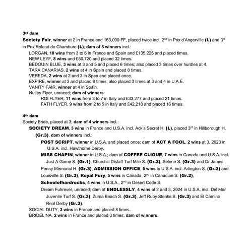 62 - STORMBORN bay gelding (SWE) Gale Force Ten - High Society (Gloria De Campeao)