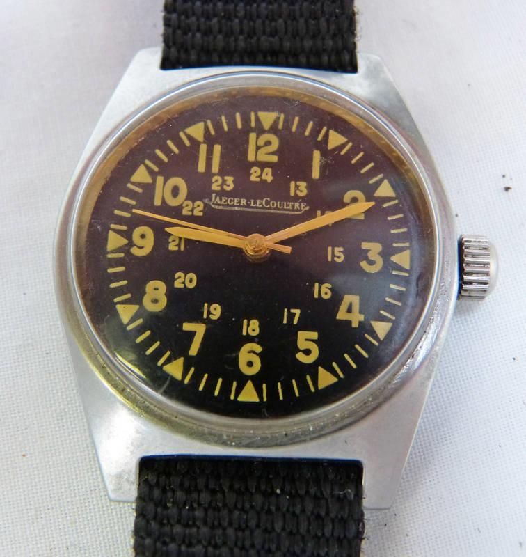 US ARMY JAEGER LE COULTRE NAVIGATION HACK WATCH TYPE A7 WITH