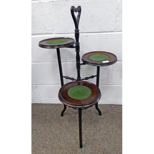 34 - ARTS AND CRAFTS STYLE MAHOGANY 3 TIER STAND