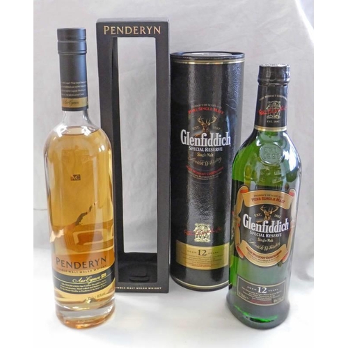 4352 - 1 BOTTLE GLENFIDDICH 12 YEAR OLD SPECIAL RESERVE SINGLE MALT WHISKY - 70CL, 40% VOL, IN TUBE & 1 BOT... 