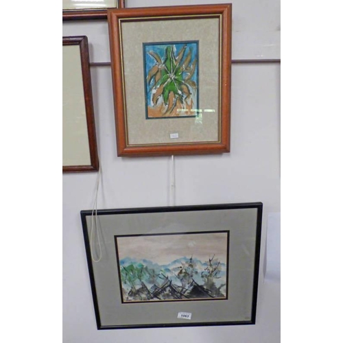 1063 - SIR NICHOLAS FAIRBAIRN PENANG & 1 OTHER  SIGNED TO REVERSE 2 FRAMED WATERCOLOURS 20 X 29 CM  PROVENA... 