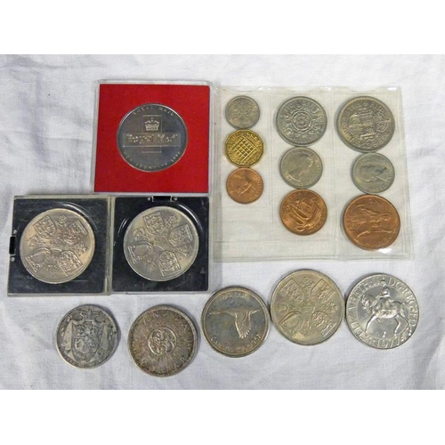 2022 - 1836 WILLIAM IV SILVER HALF CROWN, 1964 & 1967 CANADA DOLLARS, 1953 CORONATION PROOF COIN SET, COMME... 