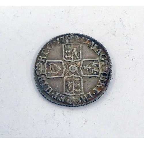 2051 - 1711 QUEEN ANNE SILVER SIXPENCE