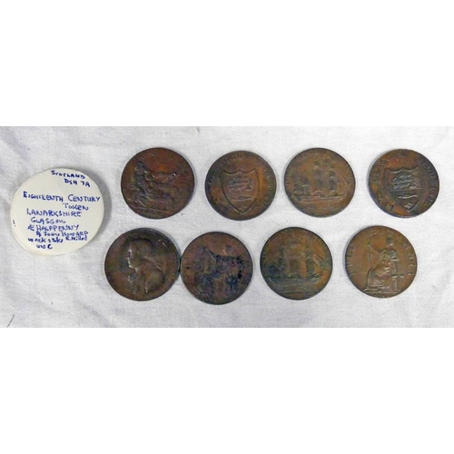 2106 - SELECTION OF LUTWYCHE'S MULE, GLASGOW, HALFPENNY TOKENS