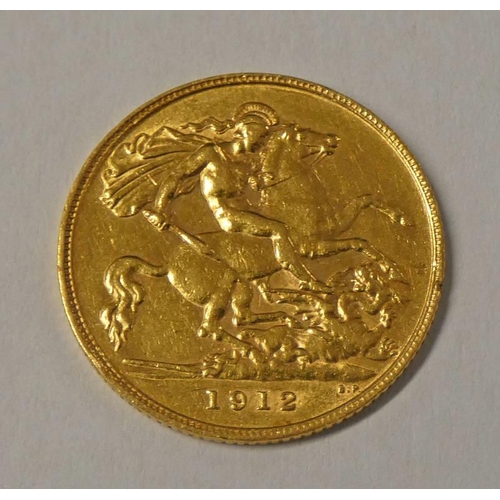 2453 - 1912 GEORGE V HALF SOVEREIGN