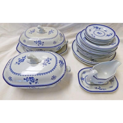 3243 - BLUE & WHITE COPELAND SPODE DINNERWARE