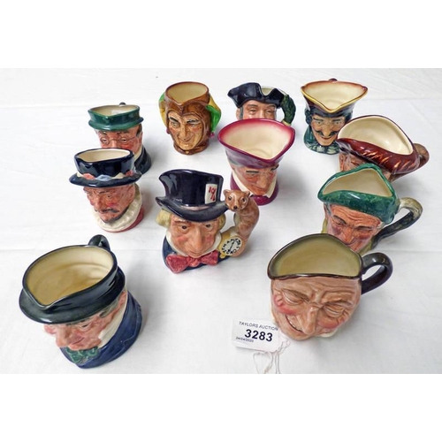 3283 - 11 ROYAL DOULTON SMALL TOBY JUGS