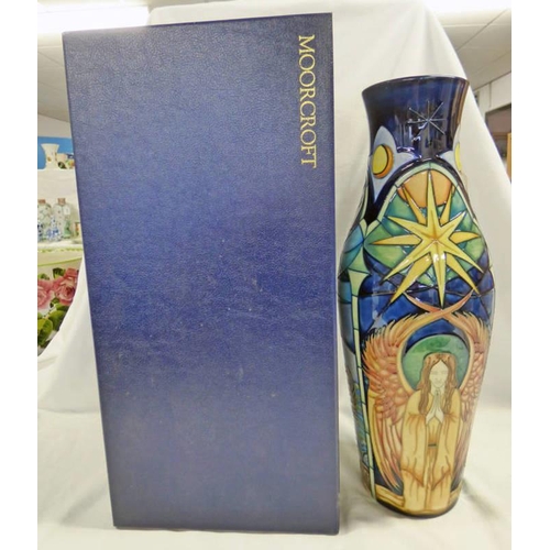 3294 - MOORCROFT VASE 'CATHEDRAL' DESIGNED BY RACHEL BISHOP, LIMITED, EDITION OF 100,  42 CM HIGH, BOXED