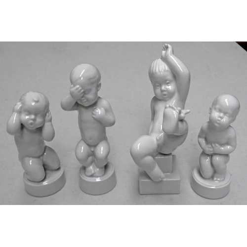 3320 - 4 BING & GRONDAHL BABY FIGURES TO INCLUDE NUMBERS 2208, 2209, 2232 AND 2497