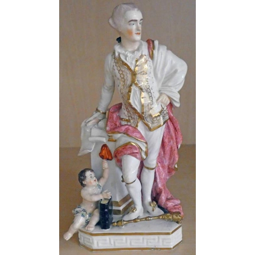 3389 - EARLY 19TH CENTURY BLOOR DERBY FIGURE OF JOHN WILKES - 27CM TALL