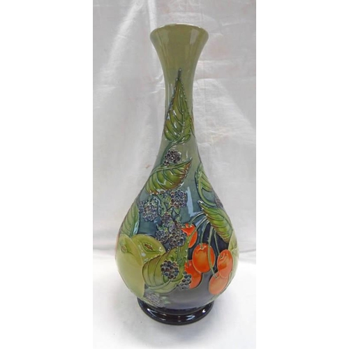 3435 - MOORCROFT WILD FRUIT BALUSTER VASE  - 31 CM TALL