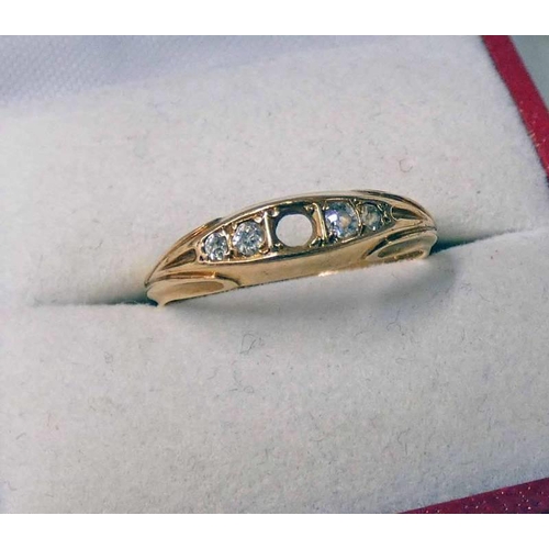 430 - 18CT GOLD DIAMOND SET RING 3.2GM