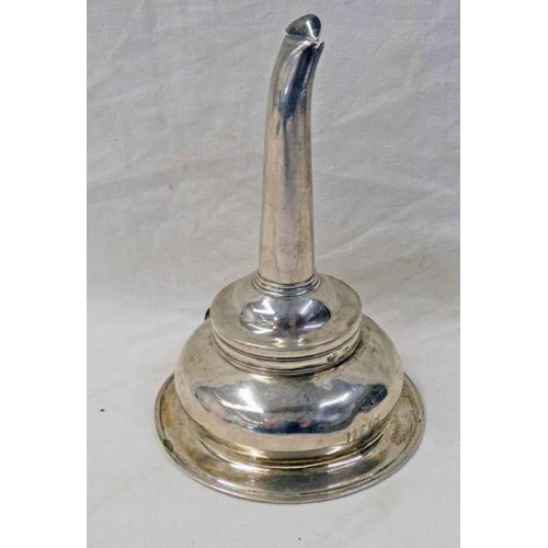 433 - SILVER WINE FUNNEL BY CHARLES ALDRIDGE POSSIBLY 1785 LONDON 3OZ