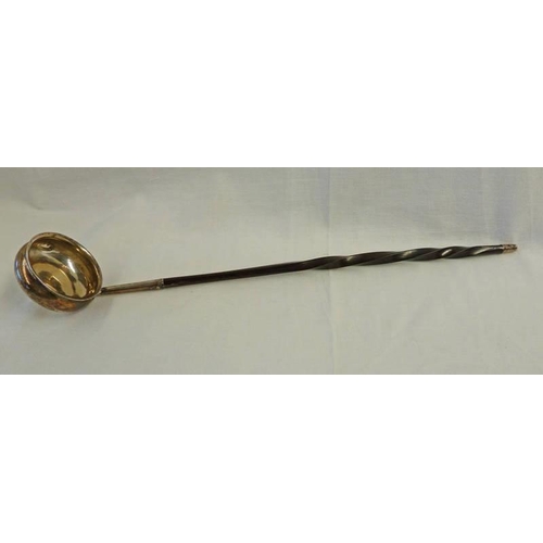 461 - SILVER TODDY LADLE WITH TWIST HORN HANDLE