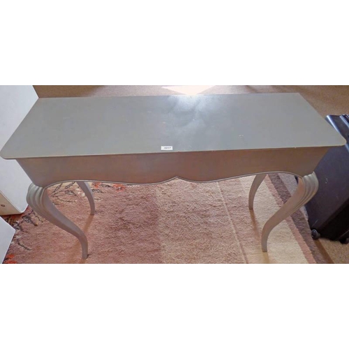 5037 - SILVER PAINTED SIDE TABLE LENGTH 120CM